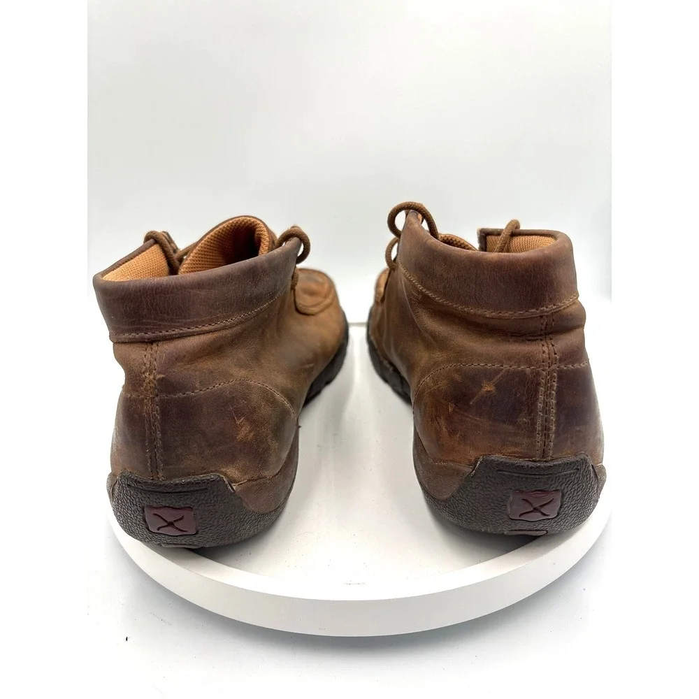 Twisted X Driving Mocs 8 Brown Western Rugged Leather Chukka Shoes Gorpcore Hike
